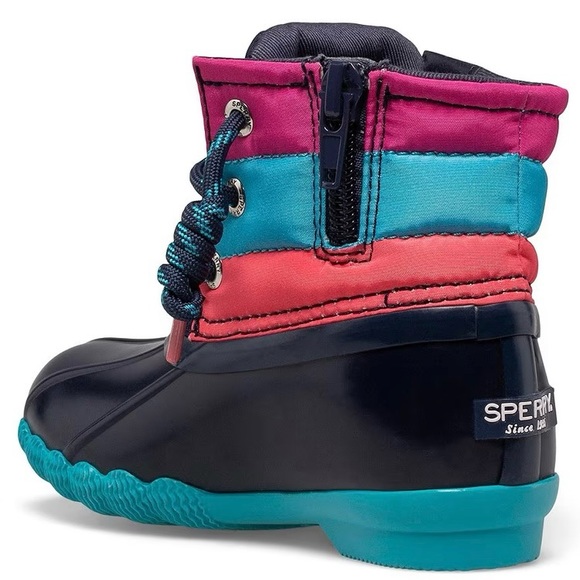 Sperry Toddler Little Girls Saltwater Cold Weather Duck Boots NIB NEW - Picture 3 of 7